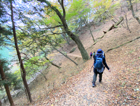 登山をしている様子の画像